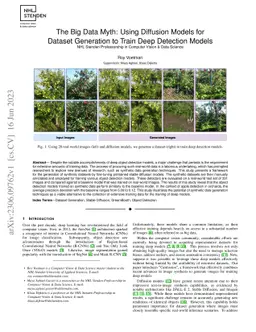 The Big Data Myth: Using Diffusion Models for Dataset Generation to
  Train Deep Detection Models