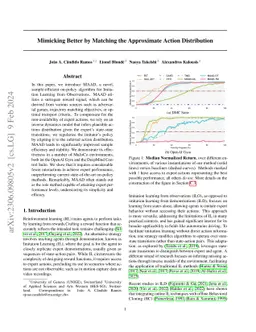 Mimicking Better by Matching the Approximate Action Distribution