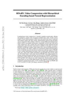 HiNeRV: Video Compression with Hierarchical Encoding-based Neural
  Representation
