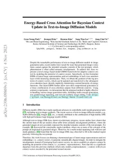 Energy-Based Cross Attention for Bayesian Context Update in
  Text-to-Image Diffusion Models