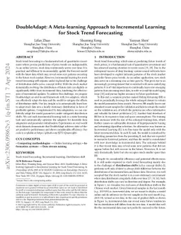 DoubleAdapt: A Meta-learning Approach to Incremental Learning for Stock
  Trend Forecasting