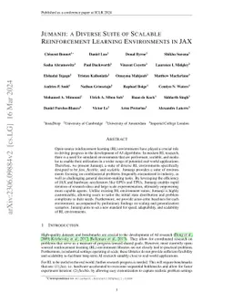 Jumanji: a Diverse Suite of Scalable Reinforcement Learning Environments
  in JAX