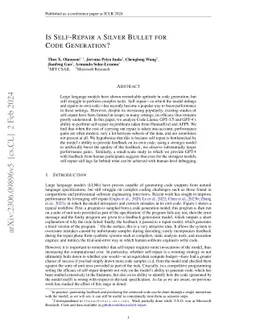 Is Self-Repair a Silver Bullet for Code Generation?