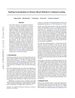 Studying Generalization on Memory-Based Methods in Continual Learning