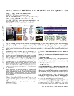 Neural Volumetric Reconstruction for Coherent Synthetic Aperture Sonar
