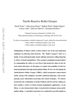 Tactile-Reactive Roller Grasper