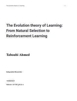 The Evolution theory of Learning: From Natural Selection to
  Reinforcement Learning