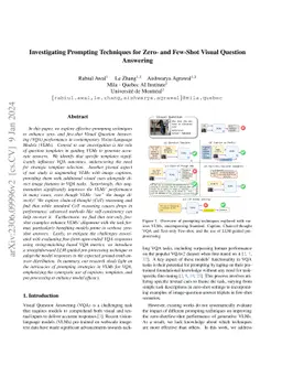 Investigating Prompting Techniques for Zero- and Few-Shot Visual Question Answering