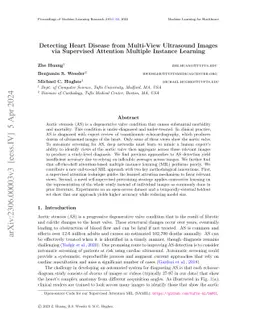 Detecting Heart Disease from Multi-View Ultrasound Images via Supervised
  Attention Multiple Instance Learning