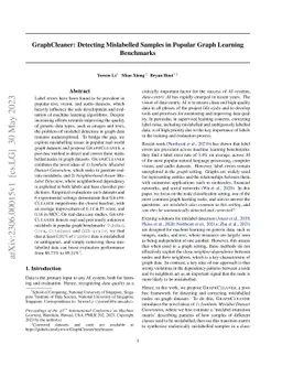 GraphCleaner: Detecting Mislabelled Samples in Popular Graph Learning
  Benchmarks