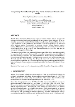 Incorporating Domain Knowledge in Deep Neural Networks for Discrete
  Choice Models