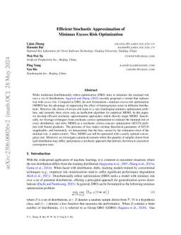 Efficient Stochastic Approximation of Minimax Excess Risk Optimization