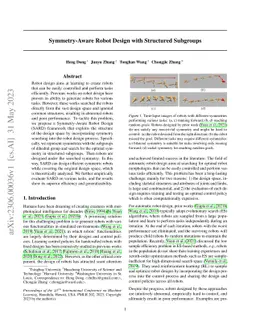 Symmetry-Aware Robot Design with Structured Subgroups