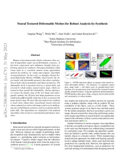 Neural Textured Deformable Meshes for Robust Analysis-by-Synthesis
