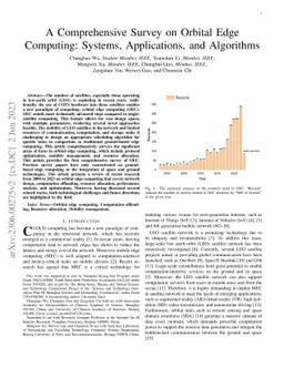 A Comprehensive Survey on Orbital Edge Computing: Systems, Applications,
  and Algorithms