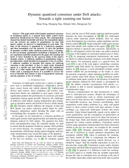 Dynamic quantized consensus under DoS attacks: Towards a tight
  zooming-out factor