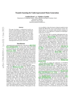 Transfer Learning for Underrepresented Music Generation