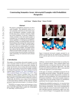 Constructing Semantics-Aware Adversarial Examples with Probabilistic
  Perspective