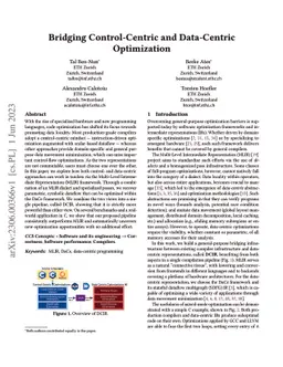 Bridging Control-Centric and Data-Centric Optimization