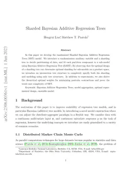 Sharded Bayesian Additive Regression Trees