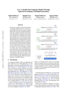 CFL: Causally Fair Language Models Through Token-level Attribute
  Controlled Generation
