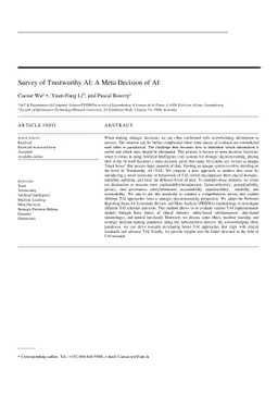 Survey of Trustworthy AI: A Meta Decision of AI