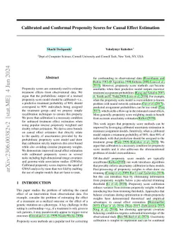Calibrated and Conformal Propensity Scores for Causal Effect Estimation