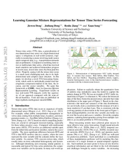 Learning Gaussian Mixture Representations for Tensor Time Series
  Forecasting