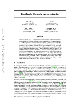 Coneheads: Hierarchy Aware Attention