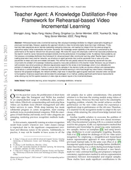 Teacher Agent: A Knowledge Distillation-Free Framework for
  Rehearsal-based Video Incremental Learning