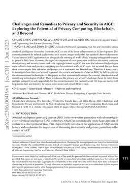Challenges and Remedies to Privacy and Security in AIGC: Exploring the
  Potential of Privacy Computing, Blockchain, and Beyond