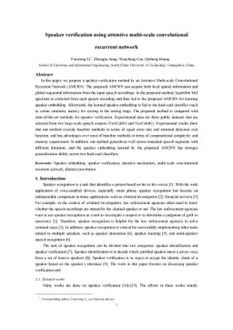 Speaker verification using attentive multi-scale convolutional recurrent
  network