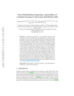 Out-of-distribution forgetting: vulnerability of continual learning to
  intra-class distribution shift