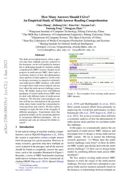 How Many Answers Should I Give? An Empirical Study of Multi-Answer
  Reading Comprehension