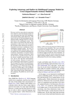 Exploring Anisotropy and Outliers in Multilingual Language Models for
  Cross-Lingual Semantic Sentence Similarity