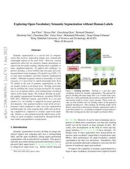 Exploring Open-Vocabulary Semantic Segmentation without Human Labels
