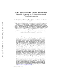 S$^2$ME: Spatial-Spectral Mutual Teaching and Ensemble Learning for
  Scribble-supervised Polyp Segmentation