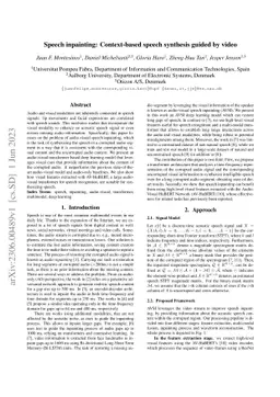 Speech inpainting: Context-based speech synthesis guided by video