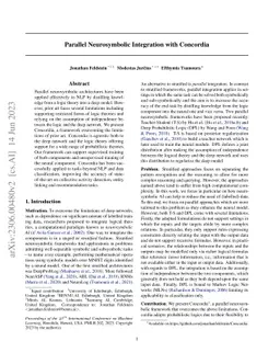 Parallel Neurosymbolic Integration with Concordia