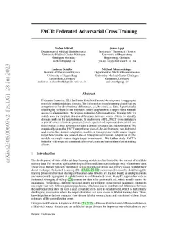 FACT: Federated Adversarial Cross Training