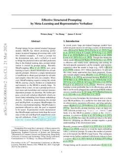 Effective Structured Prompting by Meta-Learning and Representative
  Verbalizer