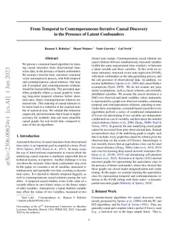 From Temporal to Contemporaneous Iterative Causal Discovery in the
  Presence of Latent Confounders