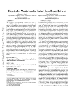 Class Anchor Margin Loss for Content-Based Image Retrieval