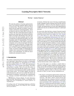 Learning Prescriptive ReLU Networks