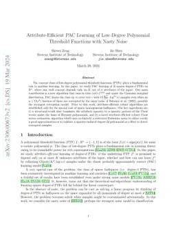 Attribute-Efficient PAC Learning of Low-Degree Polynomial Threshold
  Functions with Nasty Noise