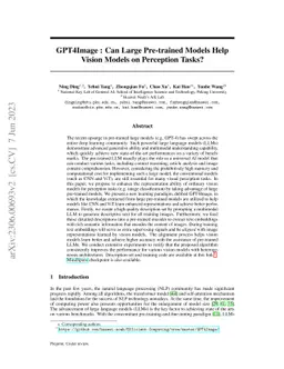 GPT4Image: Large Pre-trained Models Help Vision Models Learn Better on Perception Task