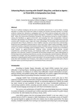 Enhancing Physics Learning with ChatGPT, Bing Chat, and Bard as
  Agents-to-Think-With: A Comparative Case Study