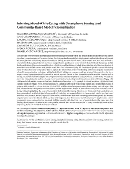 Inferring Mood-While-Eating with Smartphone Sensing and Community-Based
  Model Personalization