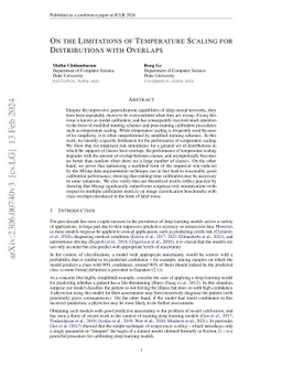 On the Limitations of Temperature Scaling for Distributions with
  Overlaps