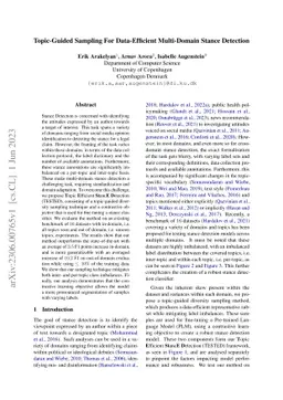 Topic-Guided Sampling For Data-Efficient Multi-Domain Stance Detection